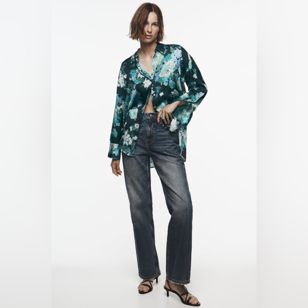 OVERSIZED FLORAL PRINT SHIRT